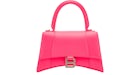 Balenciaga Hourglass Borsa a Mano Piccola Fucsia Acido Fucsia
