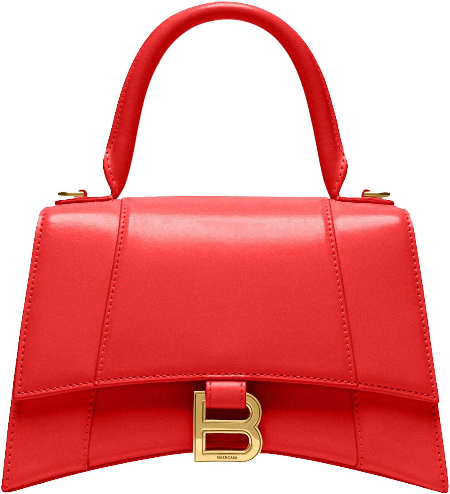 Kæmpe stor Frø Cafe Balenciaga Hourglass Small Top Handle Bag Red in Calfskin Leather with  Gold-tone - US