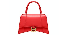 Balenciaga Hourglass Small Top Handle Bag Red