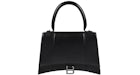 Balenciaga Reloj de Arena Bolso con Asa Superior Mediano Negro