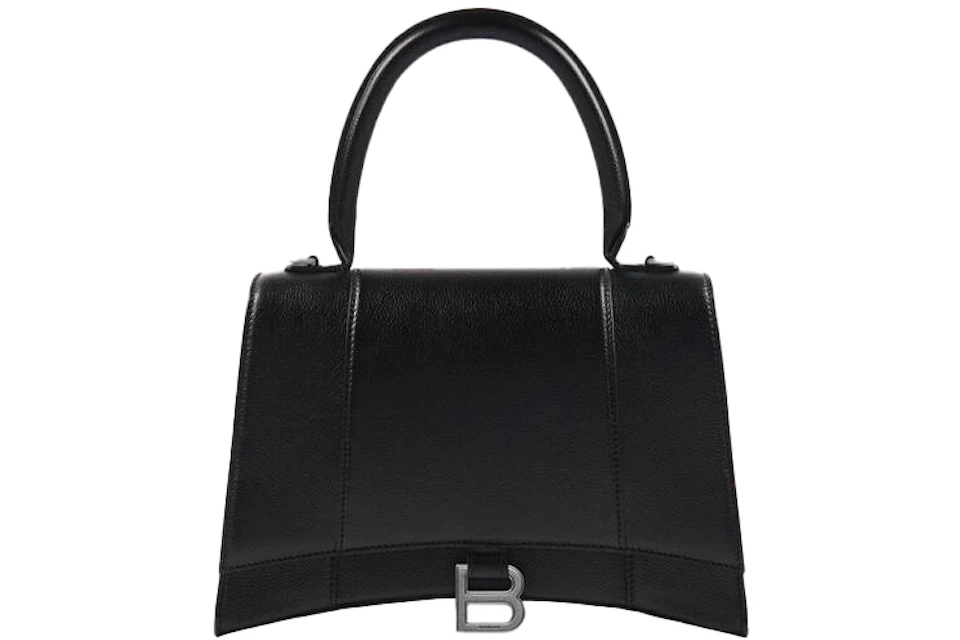 Balenciaga Hourglass Top Handle Bag Medium Black