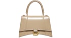 Balenciaga Hourglass Top Handle Bag Small Beige