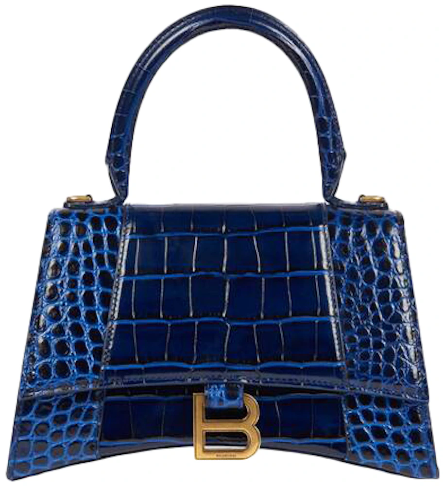 Light Blue Medium Prada Galleria Crocodile Leather Bag