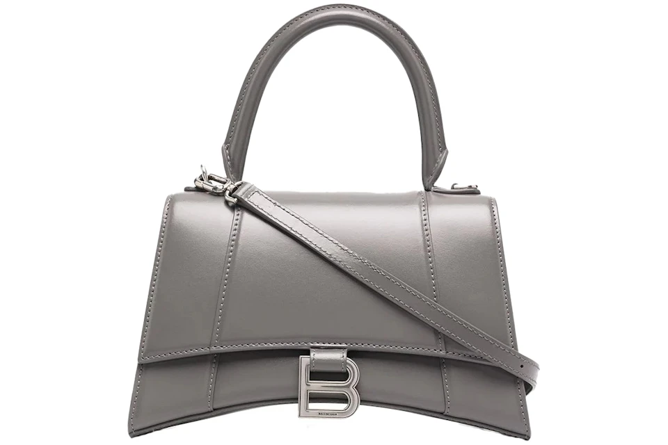 Balenciaga Hourglass Top Handle Bag Small Grey