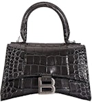 Balenciaga Hourglass Top Handle Bag XS Dark Gray