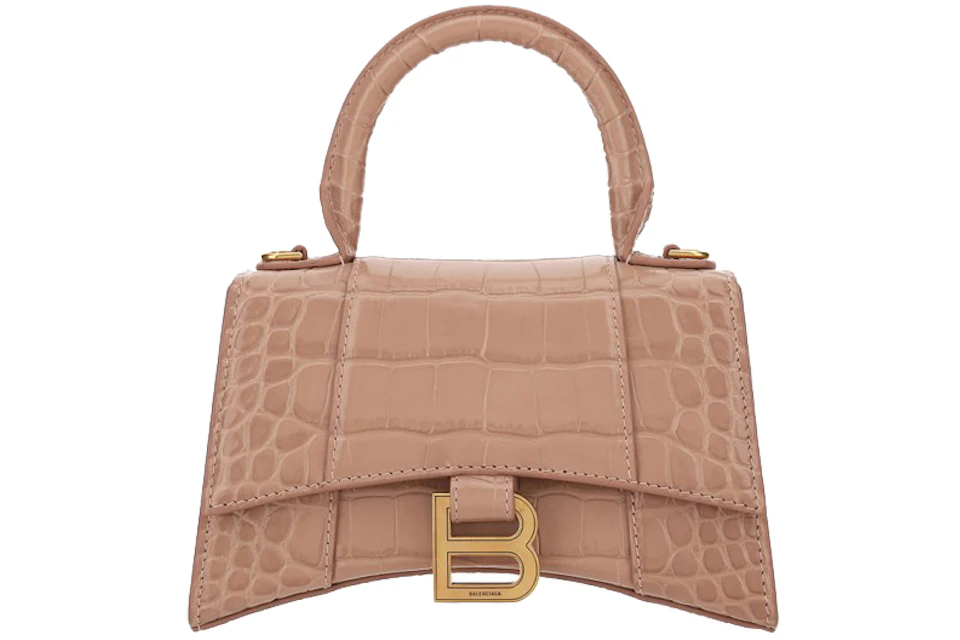 Balenciaga Hourglass Top Handle Bag XS Pink