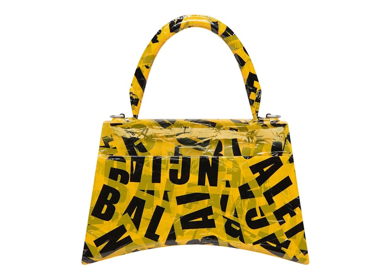 Balenciaga Hourglass Top Handle Small Tape In Yellow