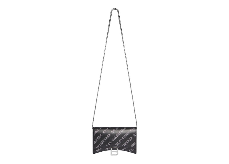 【BALENCIAGA】Hourglass Wallet On Chain ★関税送料込み Women's Hourglass Wallet On Chain in Black | Balenciaga US