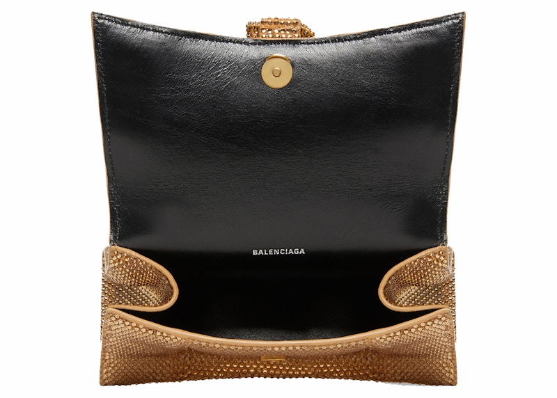 Mirror Calfskin Hourglass Top Handle Bag XS Gold main image 1