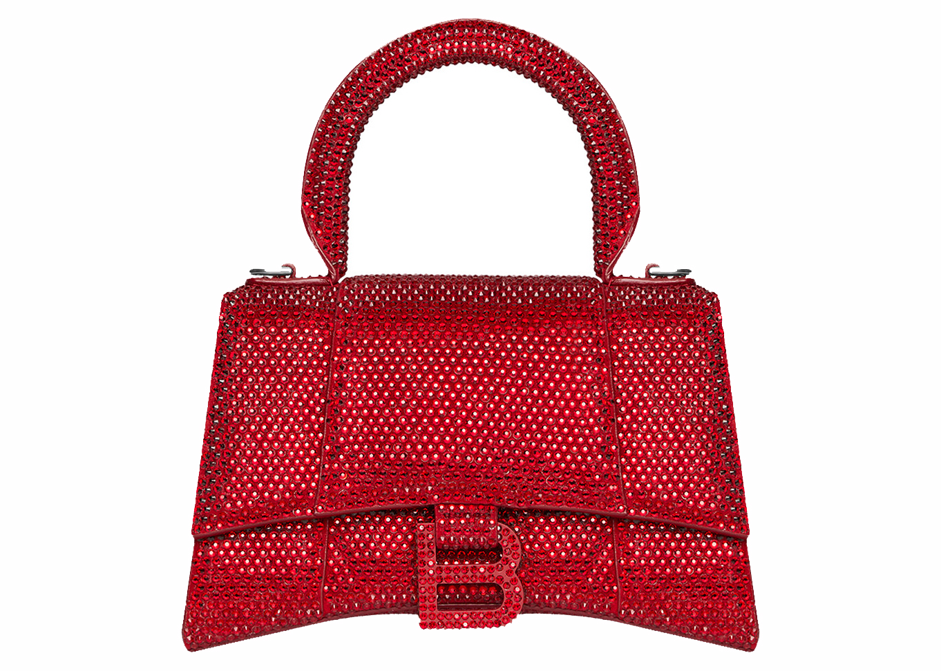 Balenciaga Crystal Rhinestone Embellished XS Hourglass Bag Red  The  Luxury Shopper