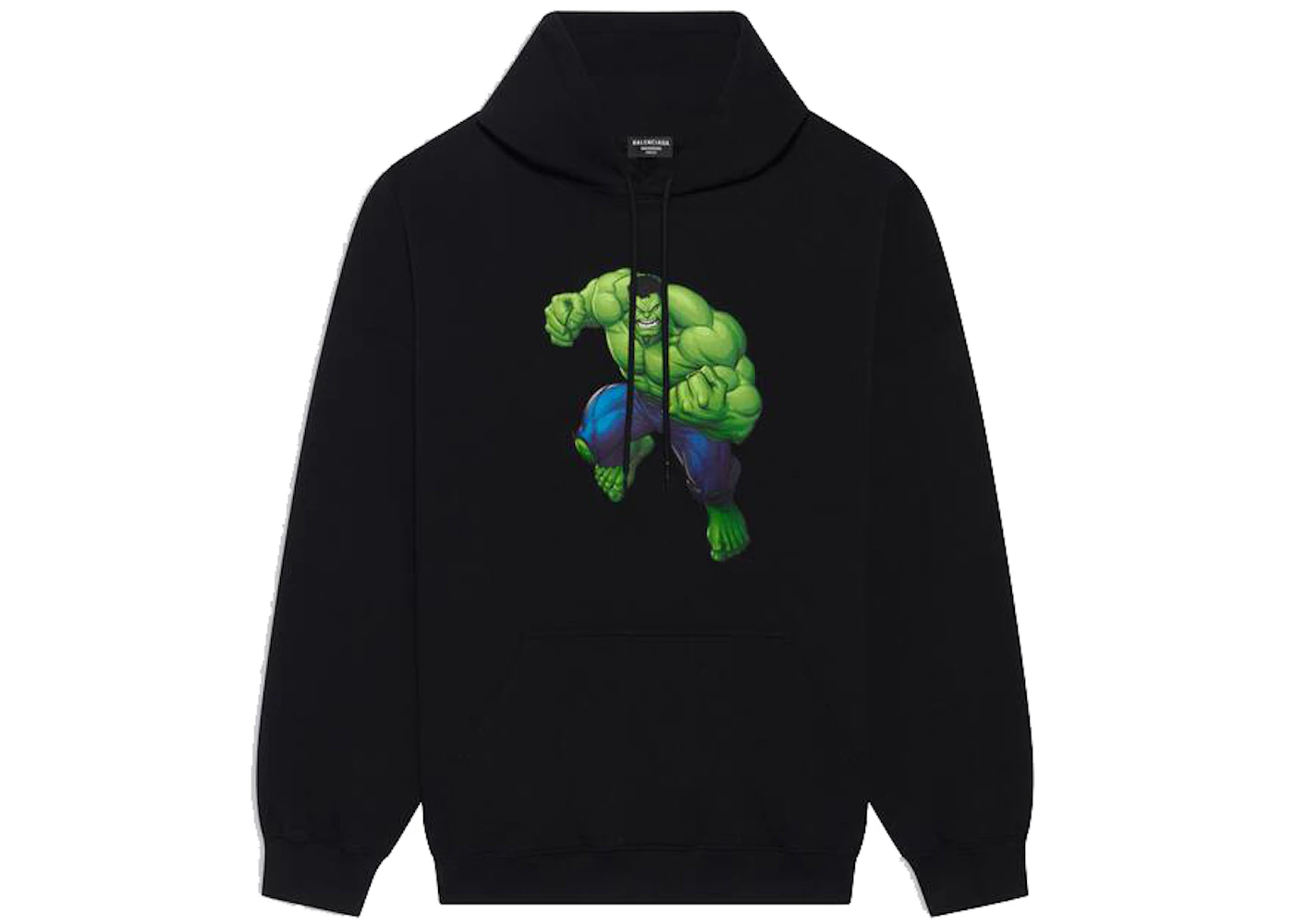 Balenciaga Hulk 2021 Marvel Medium Fit Hoodie Black Fw21 Balenciaga Hulk 2021 Marvel Medium Fit Hoodie Black Fw21