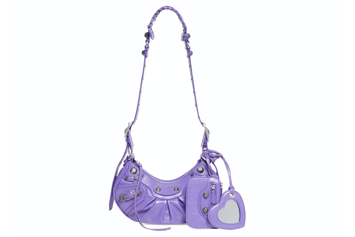Pre-owned Balenciaga Le Cagole Shoulder Bag Xs Purple