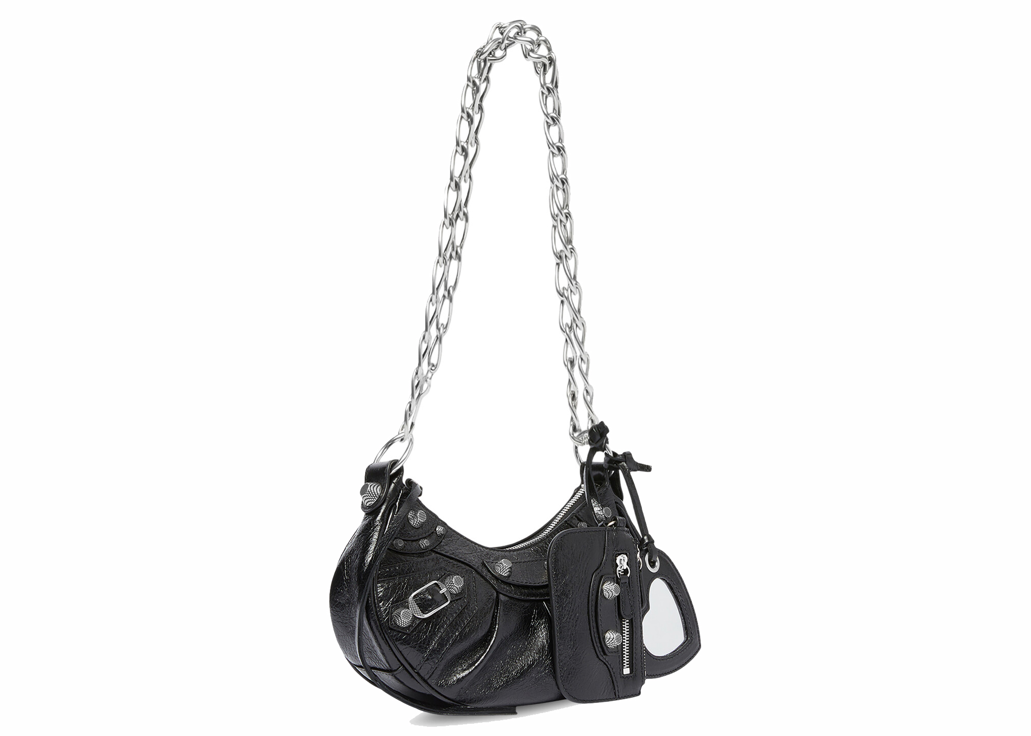 Balenciaga Le Cagole Shoulder Bag With Chain XS Black