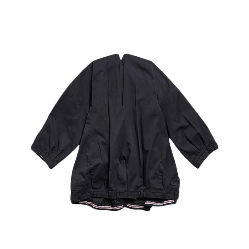 Pre-owned Balenciaga Women's Long Sleeve Vareuse Dress In Navy Blue