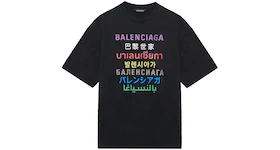Balenciaga Languages Medium Fit T-shirt Black