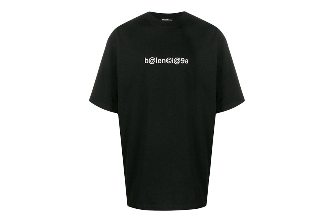 Pre-owned Balenciaga Large Fit Symbolic T-shirt Black/white