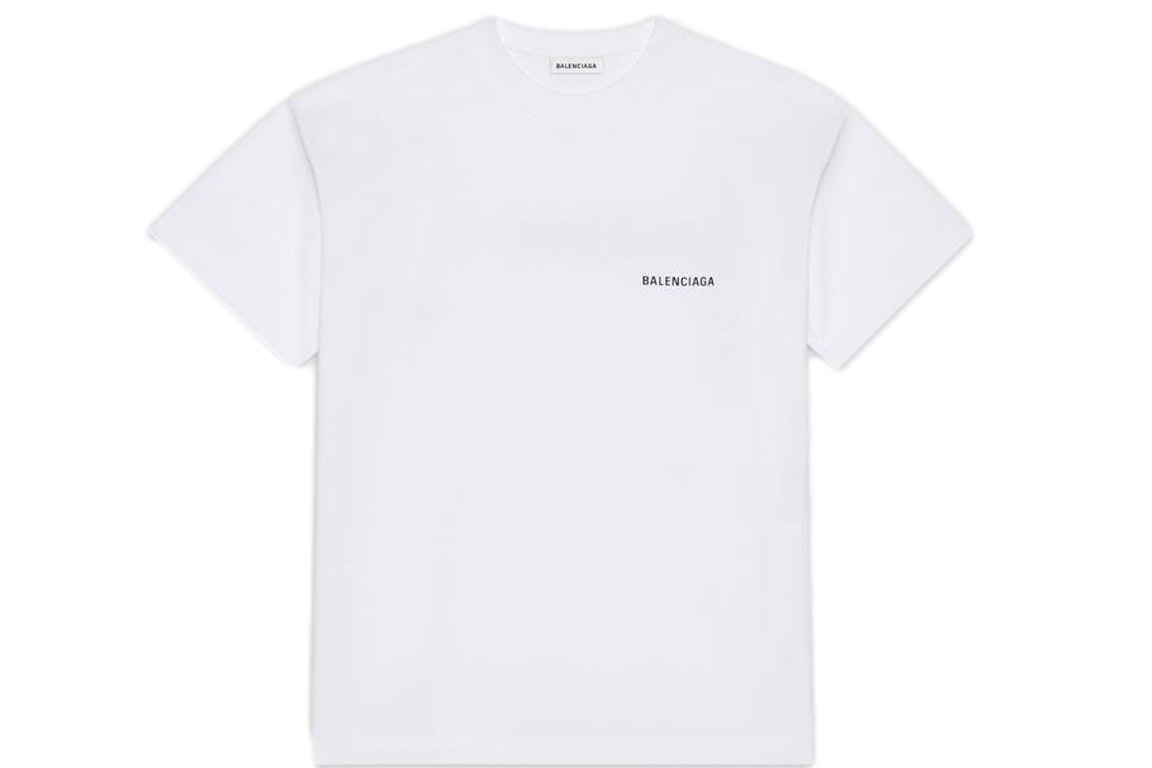 Pre-owned Balenciaga Large Fit T-shirt White