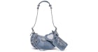 Balenciaga Le Cagole XS Shoulder Bag Demin Blue