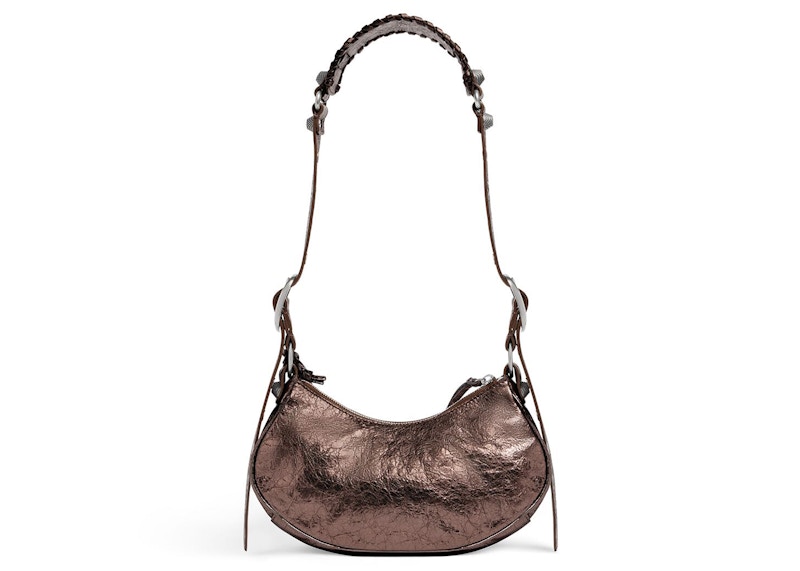 Balenciaga Le Cagole Xs Shoulder Bag Metallized Bonze