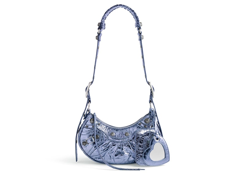 Balenciaga Le Cagole XS Shoulder Bag Metallized Purple in Balenciaga Le Cagole XS Shoulder Bag Metallized Purple in