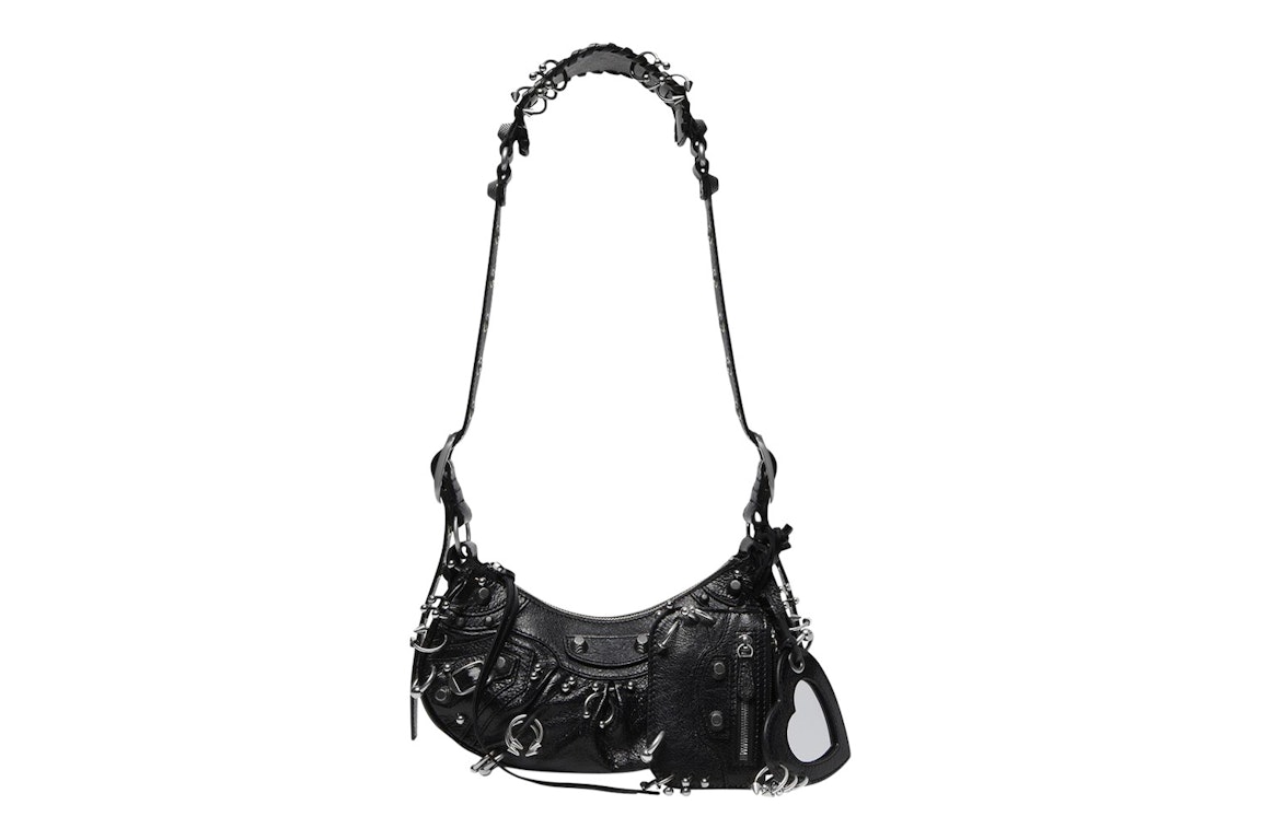Pre-owned Balenciaga Le Cagole Xs Shoulder Bag With Piercing Black