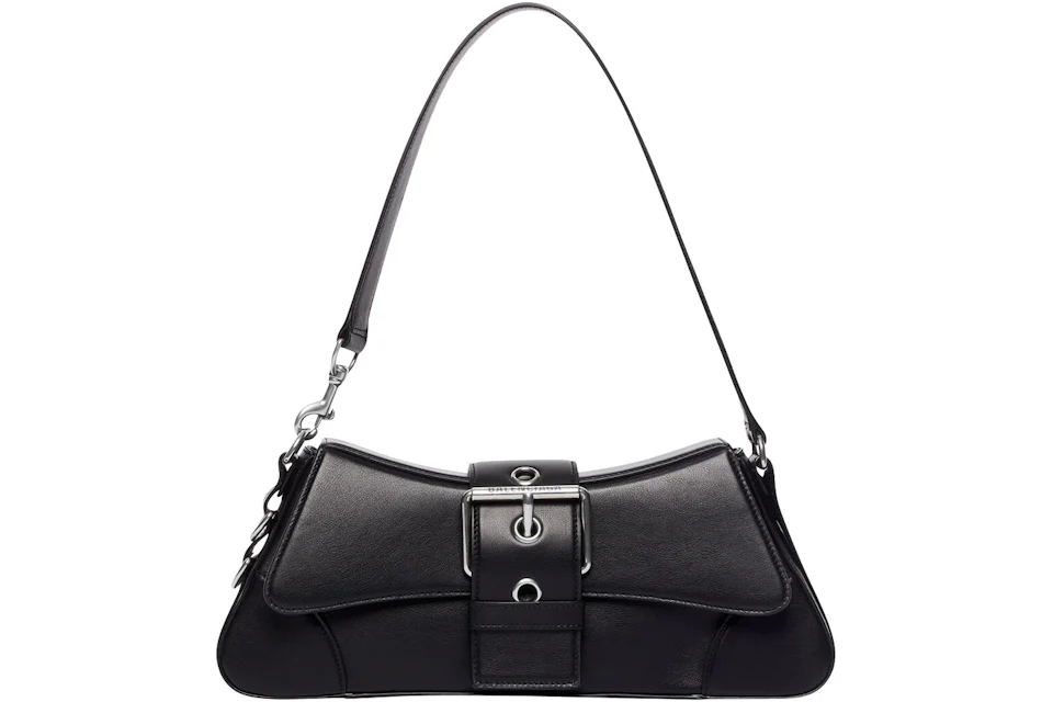 Balenciaga Lindsay Shoulder Bag Medium Black in Calfskin Leather with ...