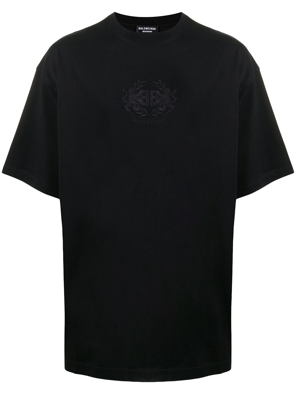 Balenciaga Lion's Laurel Logo T-shirt Black