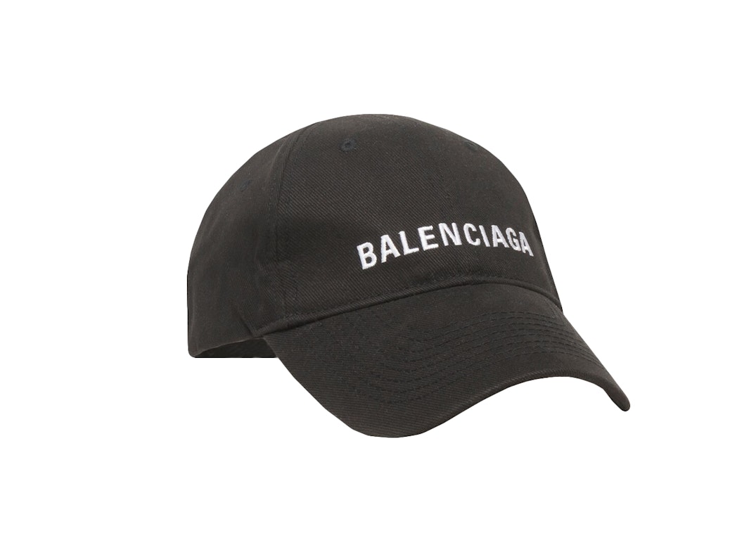 Pre-owned Balenciaga Logo Cap Black/white