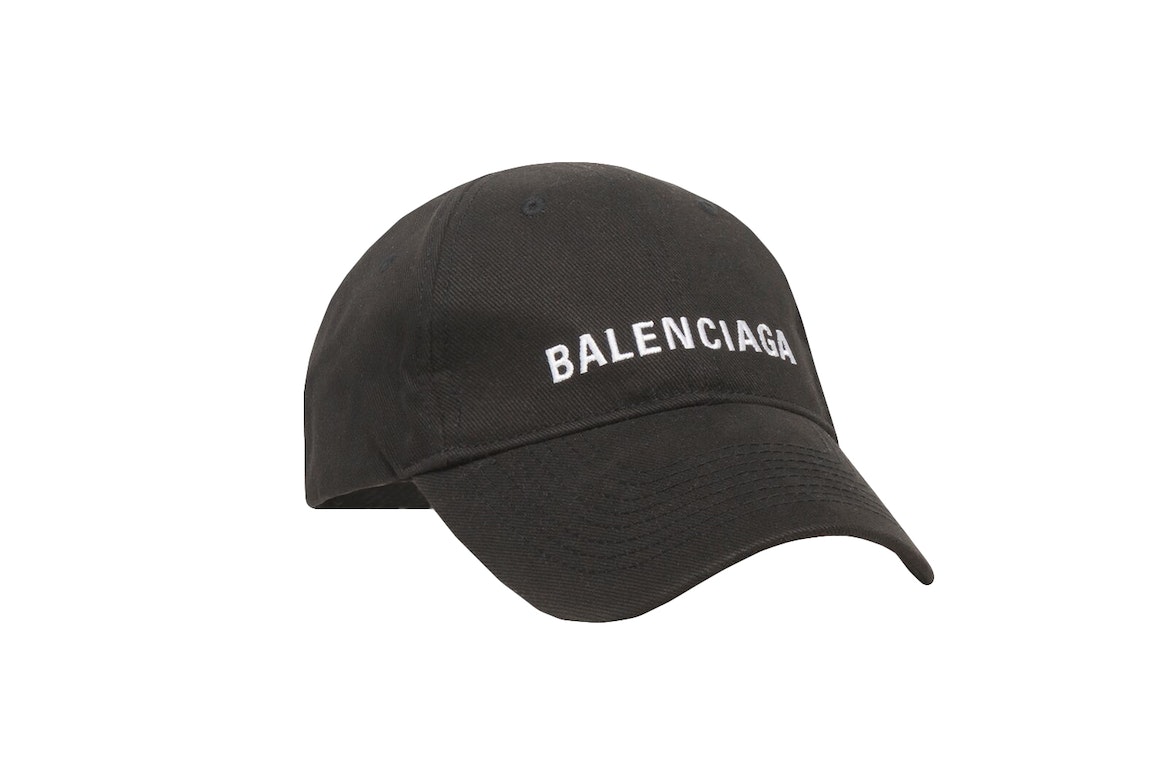 Pre-owned Balenciaga Logo Cap Black/white