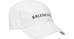 Balenciaga Logo Cap White/Black