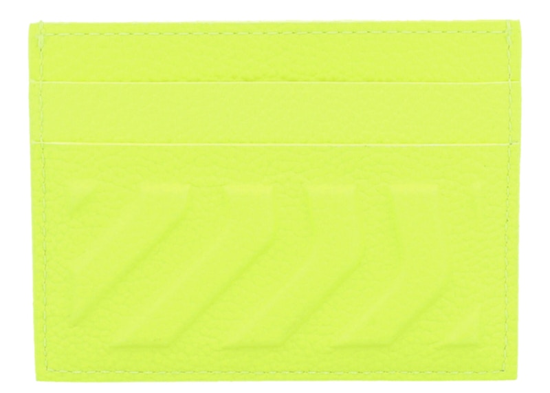 Balenciaga Logo Card Holder Bright Green