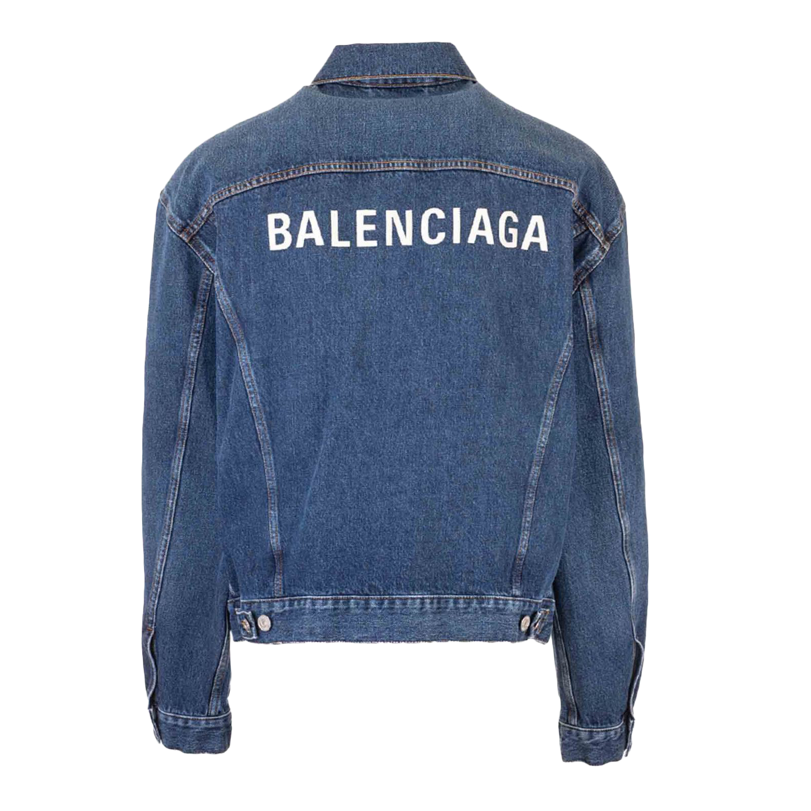 Balenciaga Kids logo-embroidered denim jacket - Black