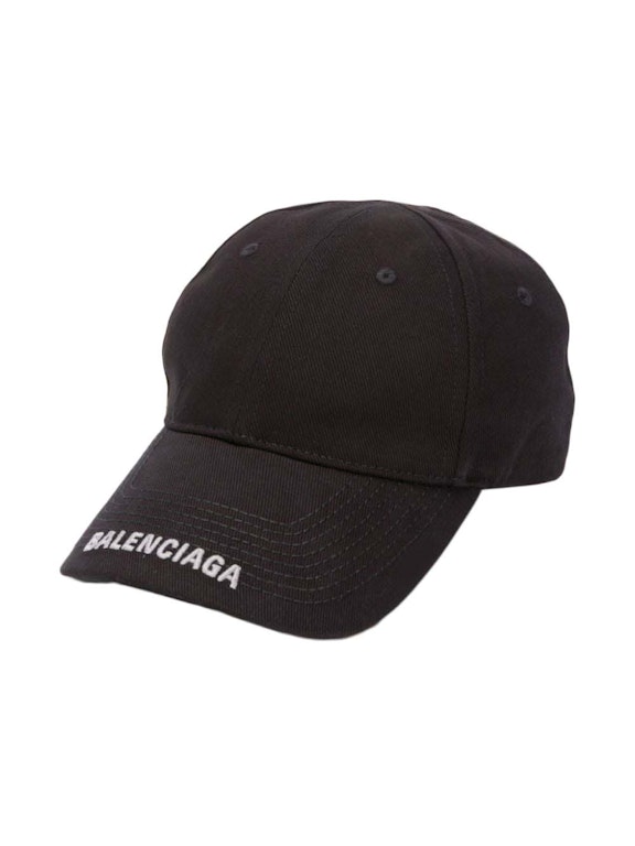 Pre-owned Balenciaga Logo-embroidered Cap Black
