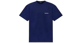 Balenciaga Logo Medium Fit T-Shirt Marine Blue