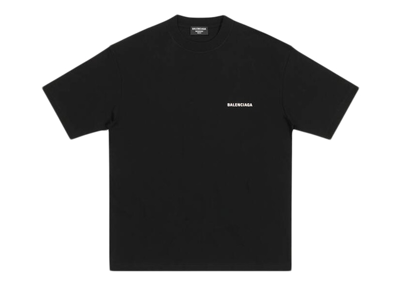 Balenciaga Logo Medium Fit T-shirt Black メンズ - JP