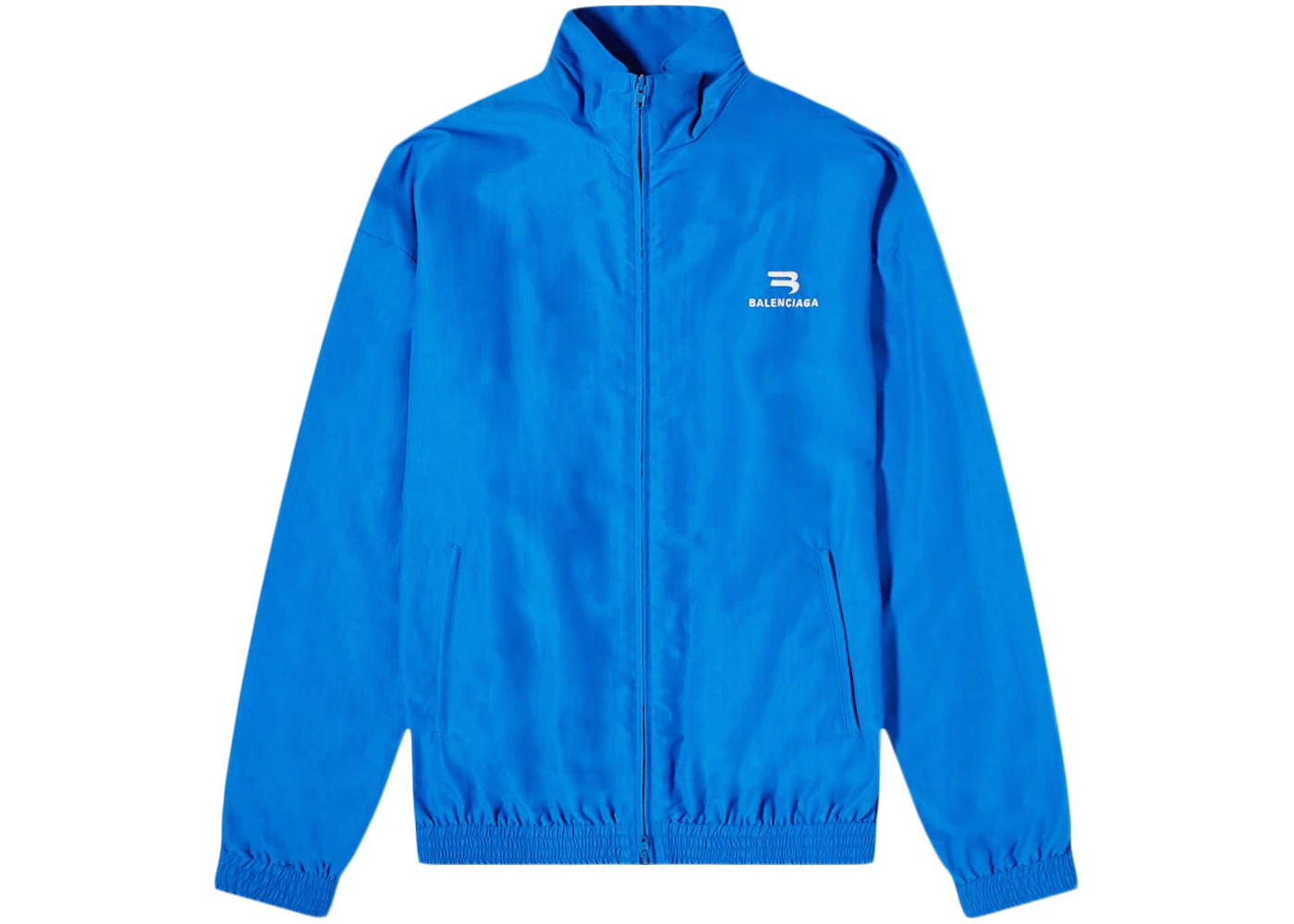 Balenciaga Logo Nylon Track Jacket Blue Homme - SS21 - FR