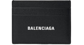 Balenciaga Logo Print (4 Card Slot) Card Holder Black