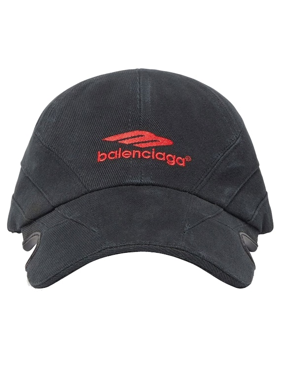 Pre-owned Balenciaga Logo-print Cap Grey/red