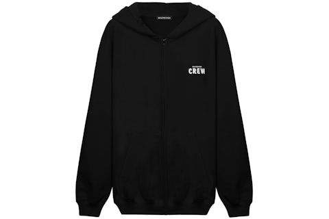 Balenciaga Logo-Print Oversize Hoodie Black Men's SS21 US