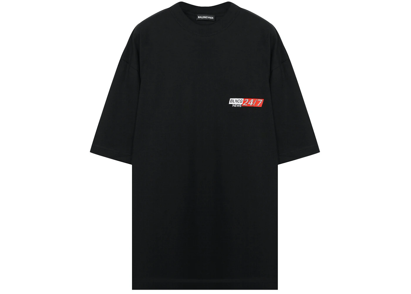 Balenciaga Logo-Print Oversize T-shirt Black Men's - SS21 - US
