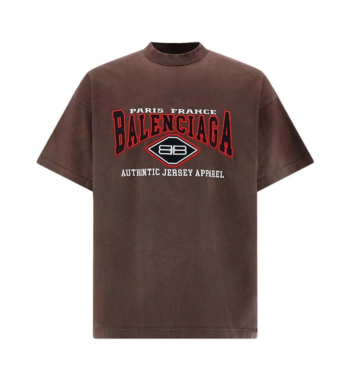 Pre-owned Balenciaga Logo Print T-shirt Brown