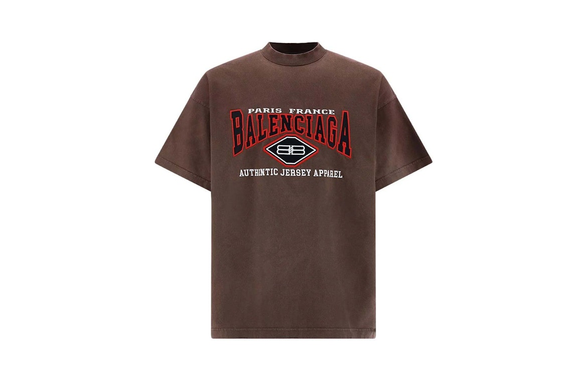Pre-owned Balenciaga Logo Print T-shirt Brown