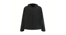 Balenciaga Logo Printed Nylon Oversized Jacket Black