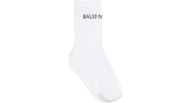 Balenciaga Logo Socks White/Black
