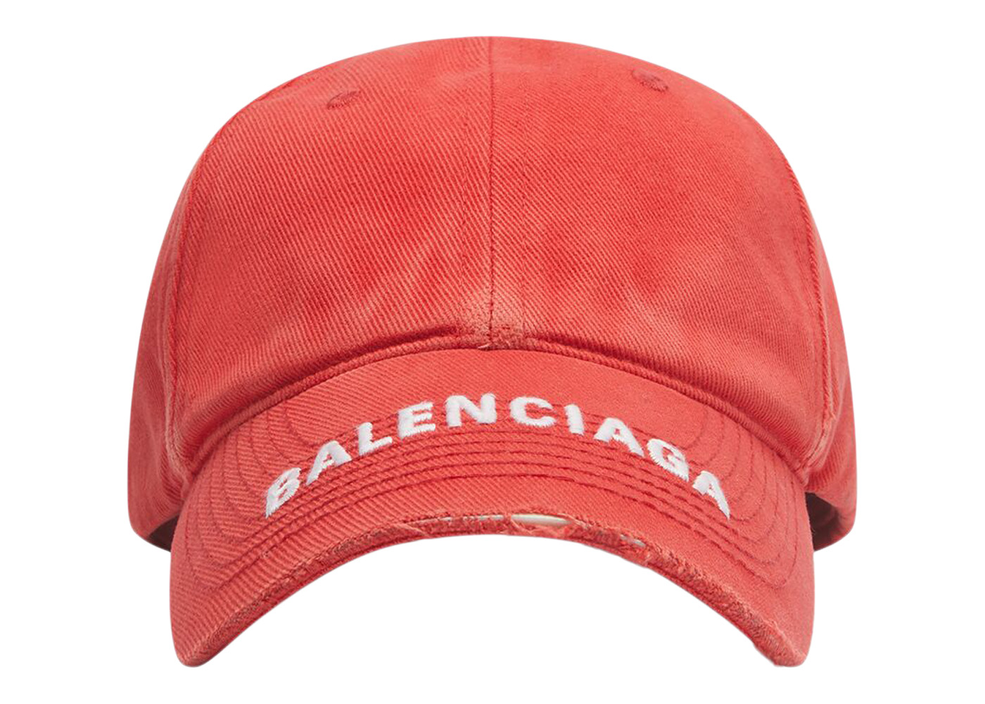 Balenciaga Logo Visor Cap Bright Red/White Men's - FW22 - US