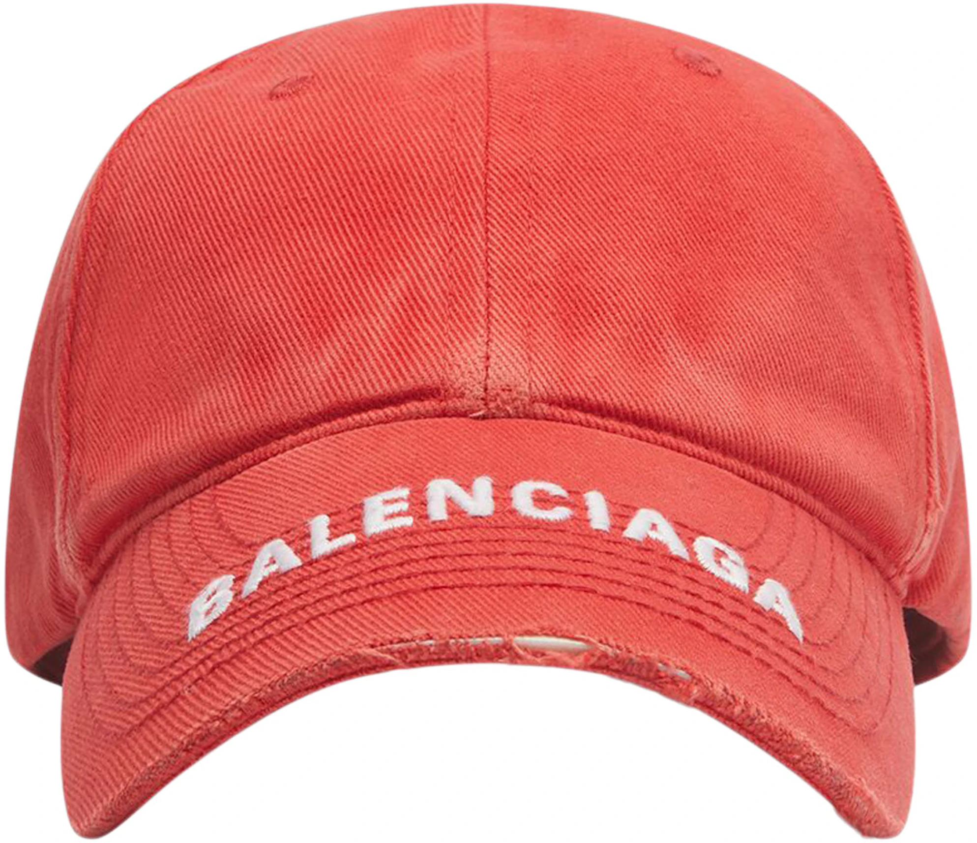 Balenciaga Logo Visor Cap Red/White - FW22