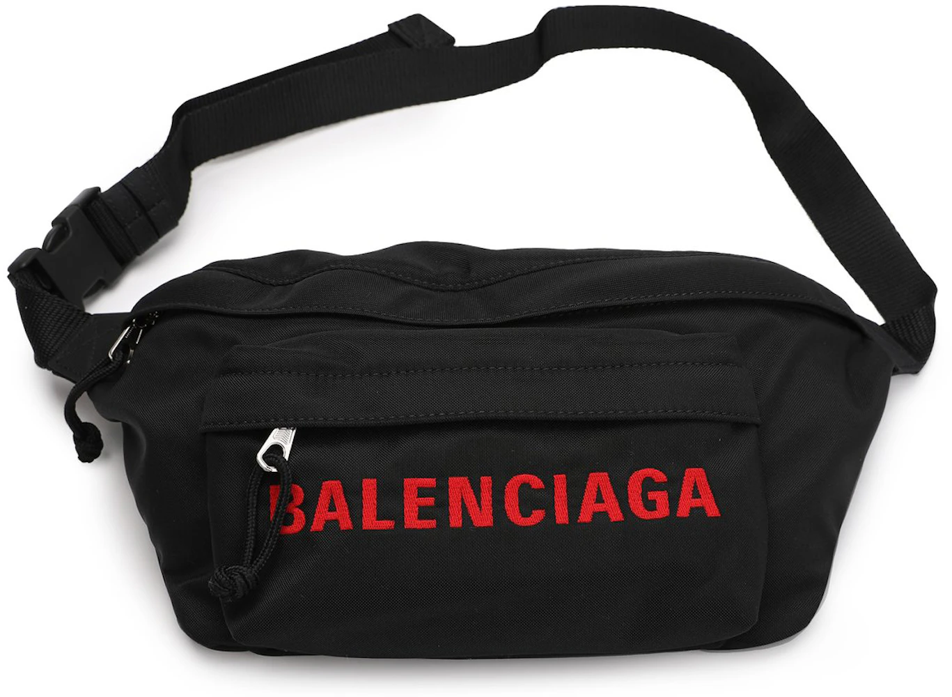 Balenciaga Logo-print Belt Red in Polyamide with Silver-tone - US