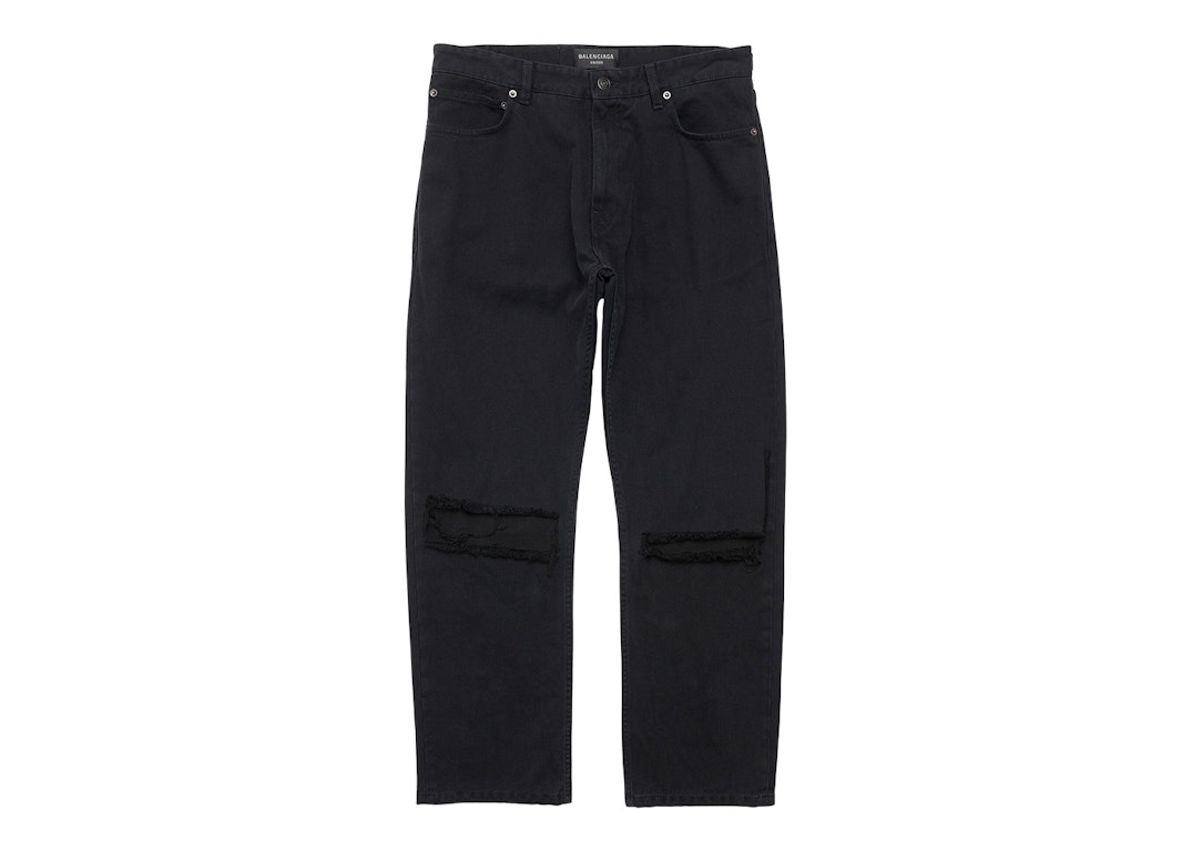 Pre-owned Balenciaga Loose Fit Buckle Pants Black