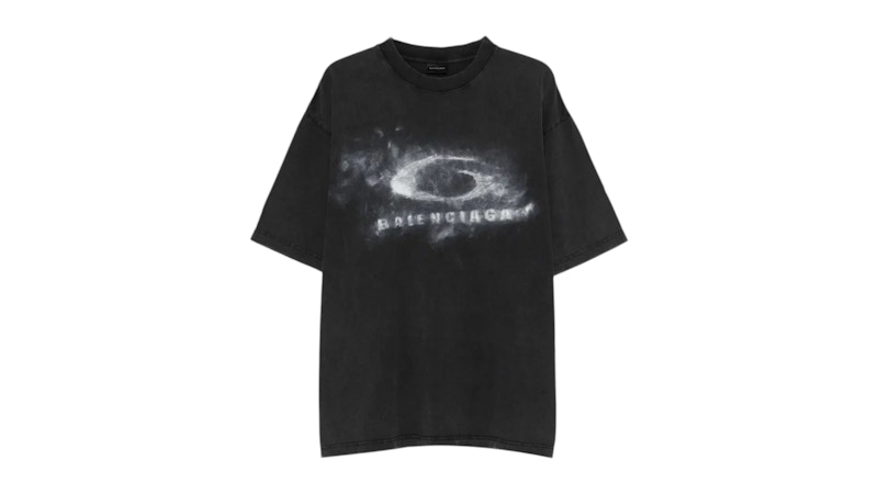Balenciaga Medium Fit T-shirt Washed Black/White Men's - SS26 - US