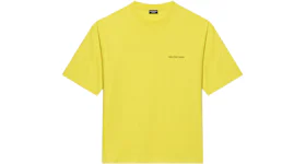 Balenciaga Medium Fit Vintage Logo Print T-Shirt Yellow